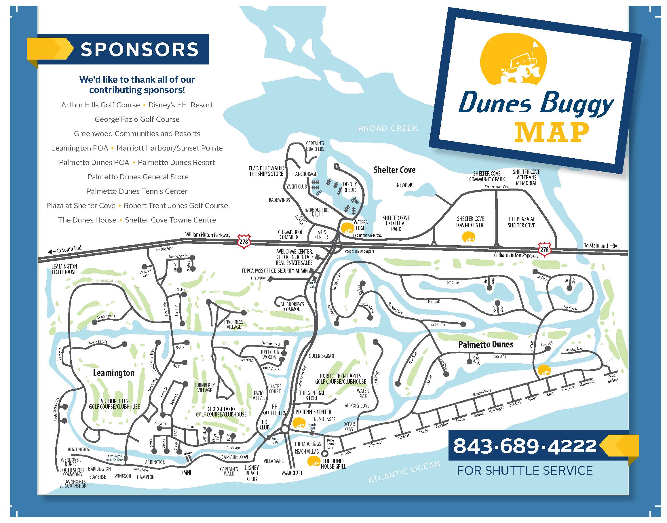 Palmetto Dunes-Dunes Buggy Map
